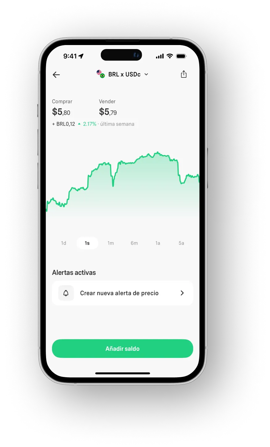 DolarApp balance page mobile screenshot