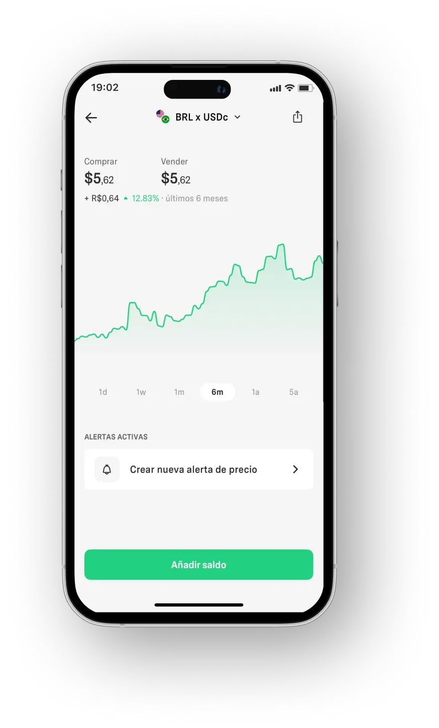 DolarApp balance page mobile screenshot