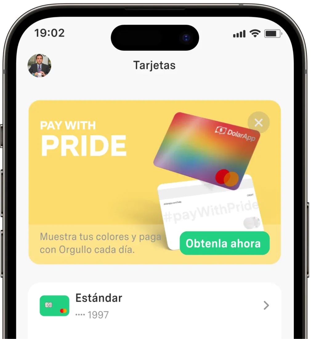 Pay with pride in-app card